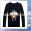 long sleeve t shirt custom print/girls t-shirt with chest print designs on sale
