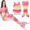 Hot Kids Girls Mermaid Tail Swimmable Bikini Set Swimsuit Swimming Costume