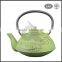 Green color enmael wholesale cast iron teapot
