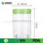 High quality green jars white plastic bottle food container screw lid pet round jar clear pet bottle