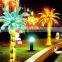 Home garden decorative 450cm Height outdoor artificial yellow flashing LED solar lighted up Moringaceae palm trees EDS06 1407