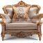 Luxury French Baroque Style Classic Giltwood Carving Single Upholstery Sofa BF12-04274b