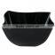 FOOD GRADE Plastic Wavy 8 oz black square Bowl for sale,OEM plastic Wavy black square lunch bowl 8 oz for sale
