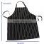 Black Adult Apron Kitchen Restaurant Bar Chef Cook Waiter Polyester Stripe Bib Cook Cleaning Avental Delantal Tools