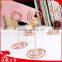Circle Shape Metal Craft Wires Base Photo Card Holder Clips Golden Color