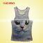 singlet, tank top, muscle tank, animal pattern singlet, new design wholesale sublimation sport gym singlets YDBX-006