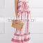 Wholesale Women Apparel Breezy White Cotton-blend Gauze Multicolor Maxi Skirt(DQE0379SK)