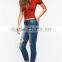 2017 new style euro fashion ladies skinny scratch washed jeans