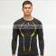 Custom men slim springy quick-dry running sport T-shirt