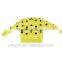 Girl's cotton allover polka dot jacquard long sleeve pullover sweater
