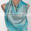 Long Scarf or Shawl or Neck Wrap. Mothers Days Scarf. Fall oversize scarf wrap. Turquoise and Beige.