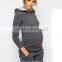 Relaxed Fit Longline Cut Hooded Sweatshirt for All Stages of Pregnancy