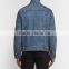 High Quality Endurable Mens Lapel Shawl Collared Button Closured Men's Denim Jeans Jacket with Two Chest Pockets