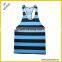 wholesale Custom fitness striped blank Mens Tank Top