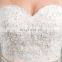 Latest design white french lace fabric Charming sash Lace Appliqued and Beaded Bridal Wedding Gowns