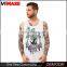 mans cotton custom stringer gym tank top printing