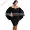 Fashion Women off Shoulder Plus Size Bodycon Bell Sleeve Dress