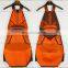 2017 hot sale orange sleeveless halter backless jacquard weave bandage night club dress