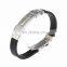 Fashion Silicone Stainless Steel Cross Bracelet for Man Custom