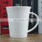 cutoms white v shaped coffee mug