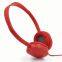 wired cheap and good quality  red airline headset headphone