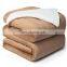 Naturelife Soild Sherpa 100% Microfiber Washed Blanket With Package