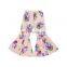 Serpentine and Flower Pattern Baby Girls Flare Pant Bell-Bottom
