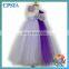 Cute kids party wear dresses for girls with headband Customized children tutu party long dress Tulle layered flower girls dress