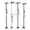 Aluminum adjustable walking portable elderly disabled medical arm walking cane  with led light