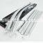 Chrome door visor side window deflector shade sun rain shield silver strips guard for Mitsubishi Pajero