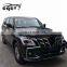 High quality pp material CQCV style body kit for patrol Y62 front bumper rear bumper wider fender and rear spoiler grille