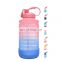 2021 popular wholesale half gallon 64oz large capacity outdoor sports handle portable BPA free jug bottle 500ml