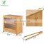 Bamboo Bread Box for Kitchen Counter 2 Adjustable Layer Wooden Bread Bin with Acrylic Glass Window and Storage Drawer