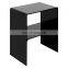 New Hot Customized Multifunctional Table With 2 Shelves Black Acrylic Decorative End Table