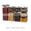 Clear Glass Kitchen Organizer Pantry Fridge Organizer Plastic Food Jars Set Bottles With Lid Air Tight Food Storage Containers