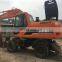 Second hand doosan dh210w-7 wheel excavator