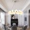 Nordic Minimalist Living Room Bedroom White Romantic Iron Glass Ball Chandeliers Pendant Lamp