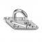 Wholesale Hardware Fittings Carabiner Hanging Snap Hooks Stainless Steel Diamond Pad Eye Plate for Boat Decking Ceiling Hook