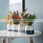 Ins Creative round Abstract Art Hand-Painting Decorative Indoor Succulents Ceramic Flower Pot Wholesale