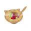 Heart Shaped Bamboo Plates Baby Toddler Suction Plate Bowl For Weaning Babies