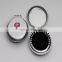 Customized Mini Pocket Size Oval Shaped Foldable Hair Brush with Mirror