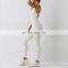 Workout Racer Back Romper Sexy Hollow Out Jumpsuit Custom Yoga Sweat Wicking Bodysuit