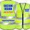 Custom Logo Safety Vest Class2 High Visibility Reflective Vest Breathable Construction Vest