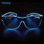 Party Decorations Customization Light up Dark Lens Sunglasses LED Party Glow Glasses