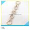 Shiny Zinc Alloy Flower Design Rhinestone Chain Gem Setting Rhienstone Belt Chain 2.5x14cm