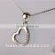 Hot Sale 925 Silver Delicacy Charms with Zircon, Fashion Crystal Pendant
