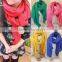Best Selling Pom Pom Ball Tassel Style Warm Keeping Plain Acrylic Fashion Girls Knitted Scarf