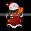 christmas ornaments ceramic snowman with battery operated lights