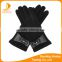 ladies spandex velvet gloves with leather bowknot decoration for wholesale