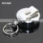 60cm Length Stainless Steel Wire Round Shaped Clips Plastic Metal Retractable Key Ring